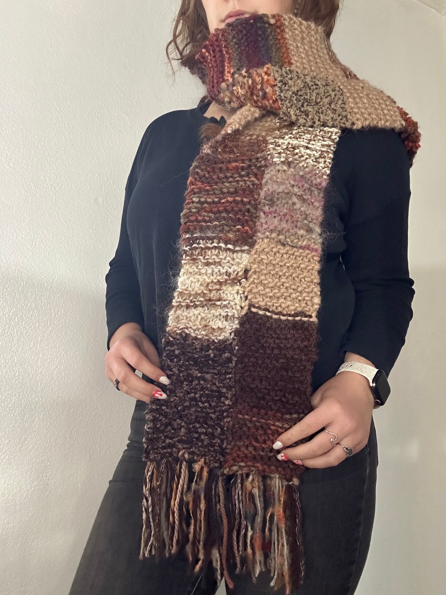 Chunky Knit Scarf (Cozy Chocolates)